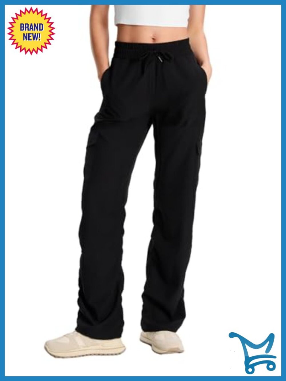 Yogipace Women's 6-Pocket Dance Studio Cargo Pants 25"-34" Inseams High Rise